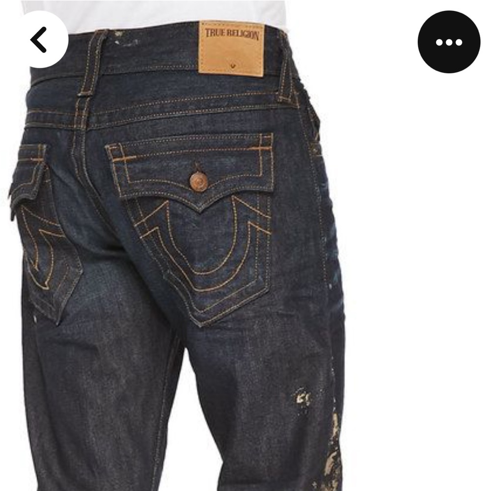 True religion, Ricky, mud, splash, jeans, dark blue, relaxed straight - Picture 15 of 16